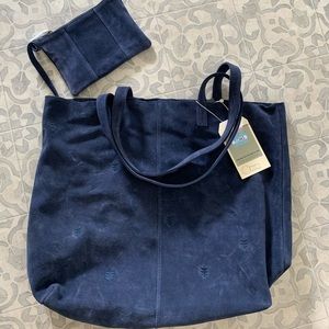 TOMS Cosmopolitan Embroidered Suede Tote/Purse